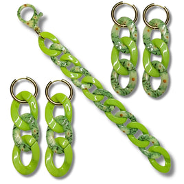 Bracelet Maillons vert printemps