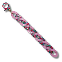 Bracelet Maillons floral rose