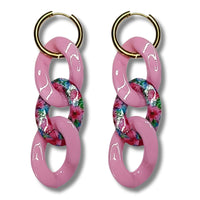 Bracelet Maillons floral rose