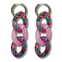 Bracelet Maillons floral rose