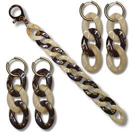 Bracelet Maillons chocolat nougat