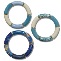 Bracelet Tube bleu dégradé