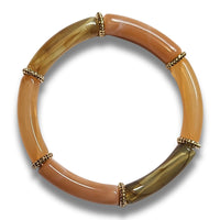 Bracelet Tube 8mm Vert & chocolat