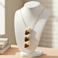 Collier Triade Caramel et nougat marbré