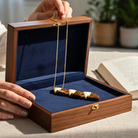 Collier Triade Caramel et nougat marbré