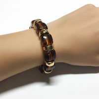 Bracelet Ice cube Doré et caramel