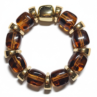 Bracelet Ice cube Doré et caramel