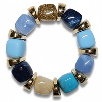 Bracelet Ice cube aigue marine