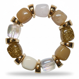 Bracelet Ice cube cristal et doré