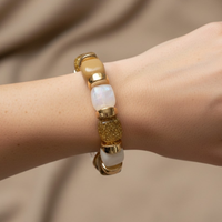 Bracelet Ice cube cristal et doré