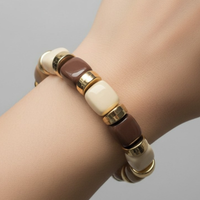 Bracelet Ice cube crème et chocolat