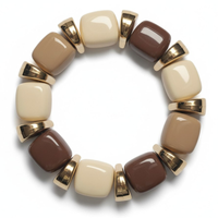 Bracelet Ice cube crème et chocolat