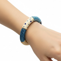 Bracelet Tube strass bleu lagoon