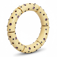 Bracelet Tube strass améthyste