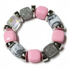Bracelet Ice cube Rose et marbre