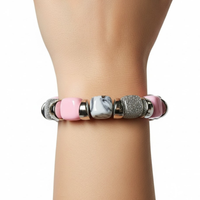 Bracelet Ice cube Rose et marbre