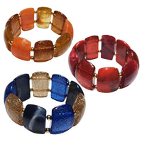 Bracelet lingotin bleu orange rouge