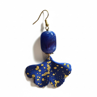 Boucles d'oreilles bleu roi