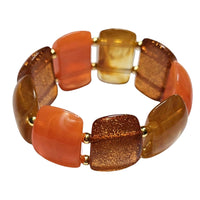 Bracelet lingotin bleu orange rouge