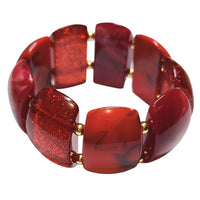 Bracelet lingotin bleu orange rouge