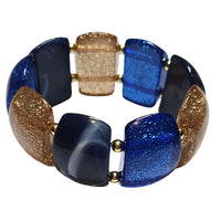 Bracelet lingotin bleu orange rouge