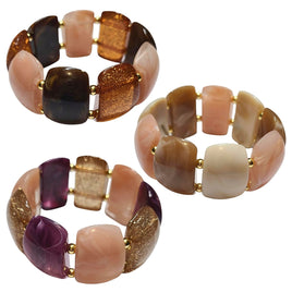 Bracelet Lingotin chocolat rose crème