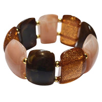 Bracelet Lingotin chocolat rose crème
