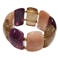 Bracelet Lingotin chocolat rose crème