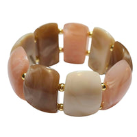 Bracelet Lingotin chocolat rose crème