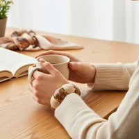 Bracelet Lingotin chocolat rose crème