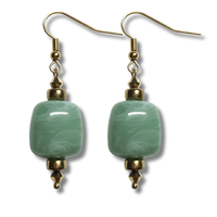 Boucles d'oreilles ice cube vert