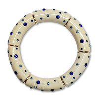 Bracelet Tube strass bleu marine