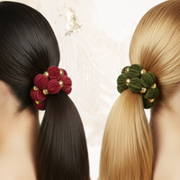 Bracelet chouchou bleu