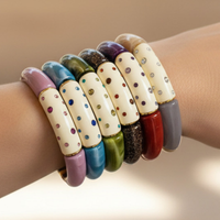 Bracelet Tube strass chocolat