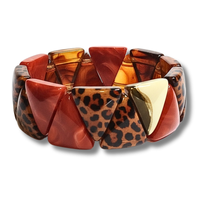 Bracelet Khéops rouge et caramel
