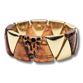 Bracelet Khéops caramel et doré