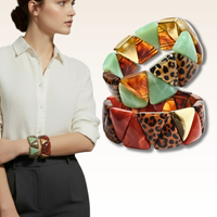 Bracelet Khéops jade caramel