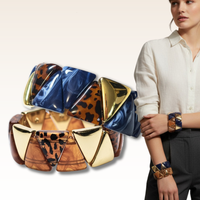 Bracelet Khéops caramel et doré