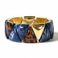 Bracelet Khéops bleu marbré et doré