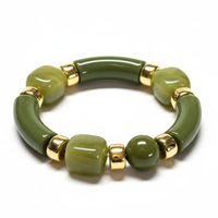 Bracelet Tube Géomix vert militaire