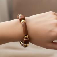 Bracelet Tube Géomix chocolat