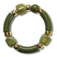 Bracelet Tube Géomix vert militaire