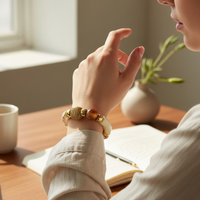 Bracelet Tube Géomix ivoire et nude