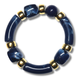 Bracelet Tube Géomix marine