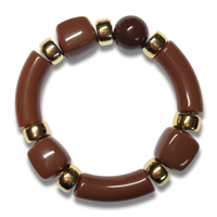 Bracelet Tube Géomix chocolat