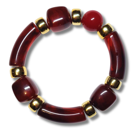 Bracelet Tube Géomix bordeaux
