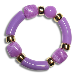 Bracelet Tube Géomix lilas