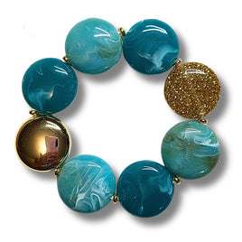 Bracelet Scoopy bleu canard