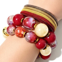 Bracelet Spheria cerise