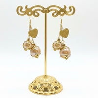 Boucles d'oreilles œil de chat doré